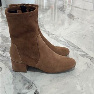 Gentle Souls Tan Suede Ankle Booties 7